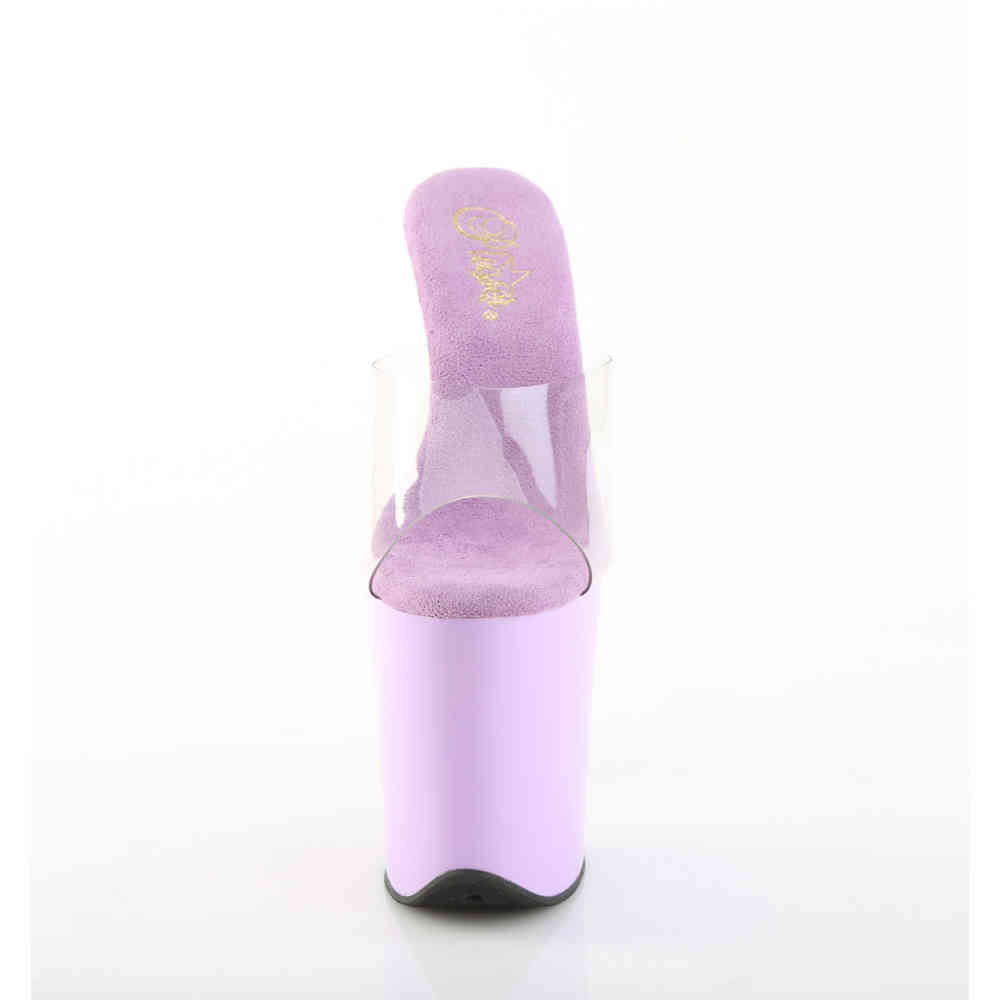 Pleaser - FLAMINGO-801 Mules à talons - Transparent/Violet